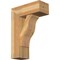 Ekena Millwork Funston Block Rough Sawn Bracket w/ Offset Brace, Western Red Cedar, 8"W x 20"D x 28"H BKT0806X20X28FST05RWR - alternate 1